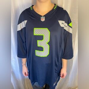 Seattle Seahawks NFL Nike On Field Jersey Men's XXXL Blue Russell Wilson